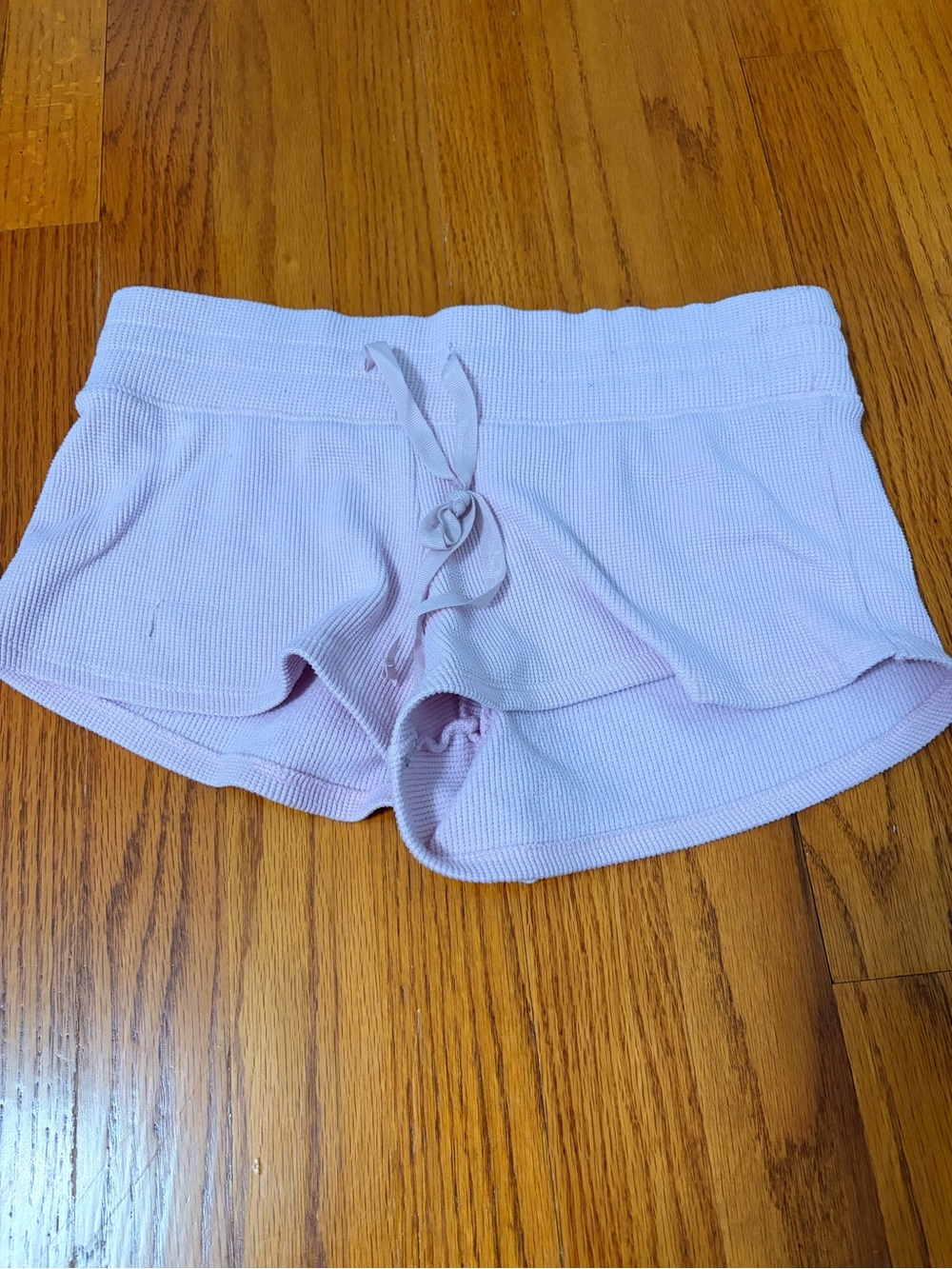 Gilly Hicks Light Lavender Ribbed Drawstring Athletic Shorts